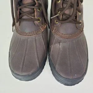 PRE-LOVED Ugg Yucca Winter Snow Rain Boots Waterproof  brown size 8 1015382 UGG Yucca Waterproof Mid Calf Brown Leather Boots Size 8,5  main image 4